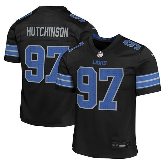 Youth Nike Aidan Hutchinson Black Detroit Lions Game Jersey