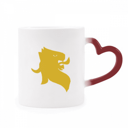 

External Ferocious Ability Mane Heat Sensitive Mug Red Color Changing Stoneware Cup