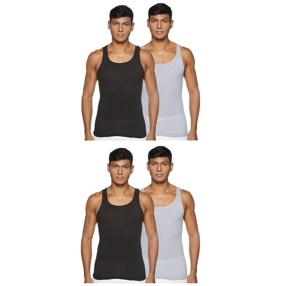 Hanes mens Comfortsoft Moisture Wicking Tagless Tank Undershirts - Multipacks fashion t shirts, Assorted 4-pack, X-Large US