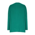 thumbnail image 5 of HVOBTTY Womens Long Sleeve Pullover T Shirt, Fall Tops for Women Plus Size, Women's Casual Fashion Solid Color Crew Neck Pocket Going Out T Shirt Mint Green, XXL, 5 of 5