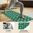 thumbnail image 4 of Green Skull Bat Pattern Hot Yoga Mat Towel Non Slip for Hot Yoga - Quick-Drying Yoga Mat Cover with 4 Corner Pockets with Travel Bag - Hot Yoga Towel Non Slip 74"x26", 4 of 6