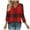 Red, variant on qelini 3/4 Sleeve Blouses for Women Plus Size Plaid Printed Pullover Basic Tee V Neck Tunic Loose Casual Tops