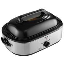 Large 18 Quart Roaster Oven   Cooks a 22-Pound Turkey Easily with Self-Basting Lid & 1450 Watts of Power