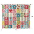 thumbnail image 5 of Pioneer Flower Floral Print Pattern Shower Curtain 84"x72", Bathroom Decorative Shower Curtain Set with 12 Hooks, Waterproof Washable, 5 of 6