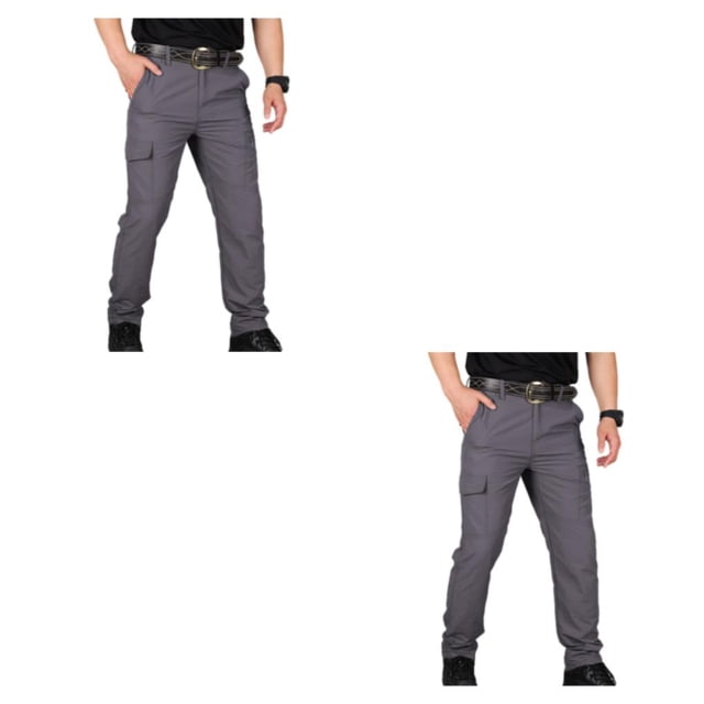 Sonducket Pantalones cargo para hombre, pantalones generales de secado rápido para exteriores, monos transpirables para senderismo, montañismo, Gris 4XL 2Conjunto