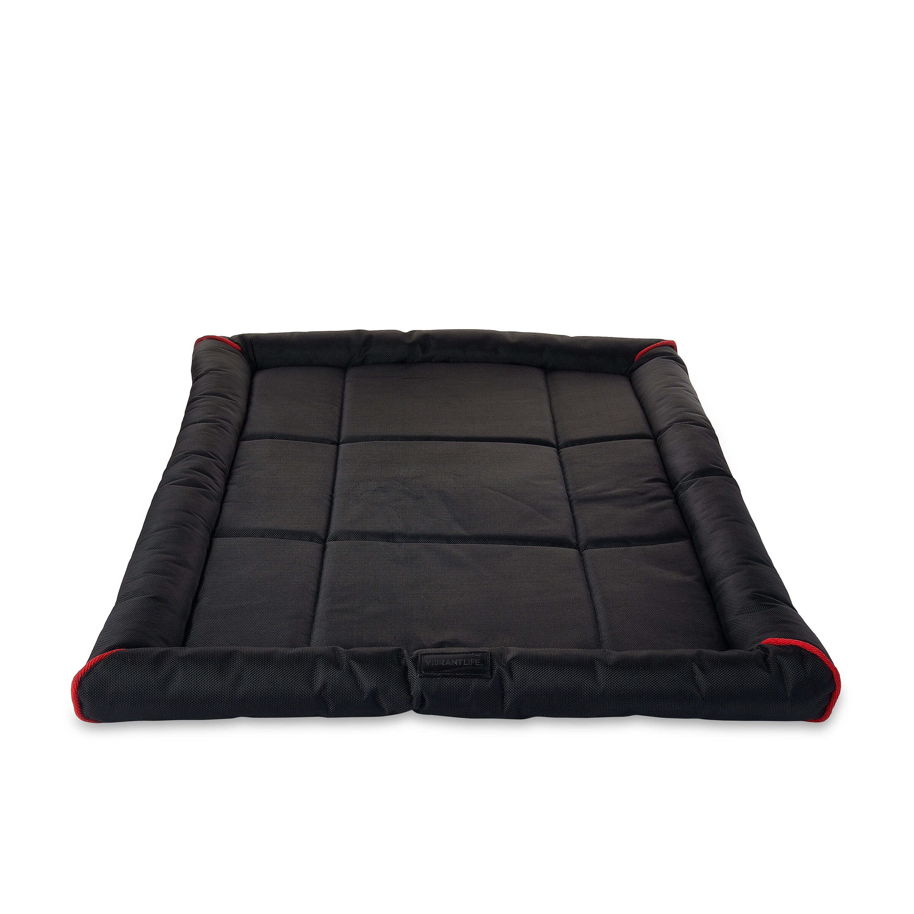 Vibrant Life Durable & Water-Resistant Dog Crate Mat, Black, 36"