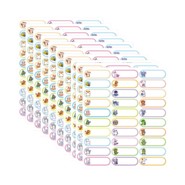 10pcs Clasificación Nombre de calcomanía Designaciones de índice práctico Multi -Color -note -Nombre de agua Pegatizas de nombres para vacaciones de g