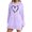 Purple, variant on Sun Dresses for Women 2026 Fashion Leisure Printing Pocket Long Sleeve Hooded Hoodie Dress Loose Flowy Beach Sundress