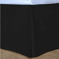 Cottonpure Colors Sustainable Cotton Bed Skirt, Twin, Black
