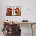 thumbnail image 2 of Stupell Industries Quirky Hipster Roosters Animals Painting Black Framed Art Print Wall Art, 11 x 14, Set of 2, 2 of 8