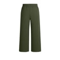 thumbnail image 5 of EaskTriop Women's Wide Leg Palazzo Pants High Waisted Trendy Cross V Waist Dressy Flowy Trousers Elegant Loose Fit Slacks with Button, 5 of 6