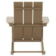 thumbnail image 6 of Costaelm Palms Outdoor HDPE Plastic Adirondack Rocking Chair, Weathered Wood, 6 of 8