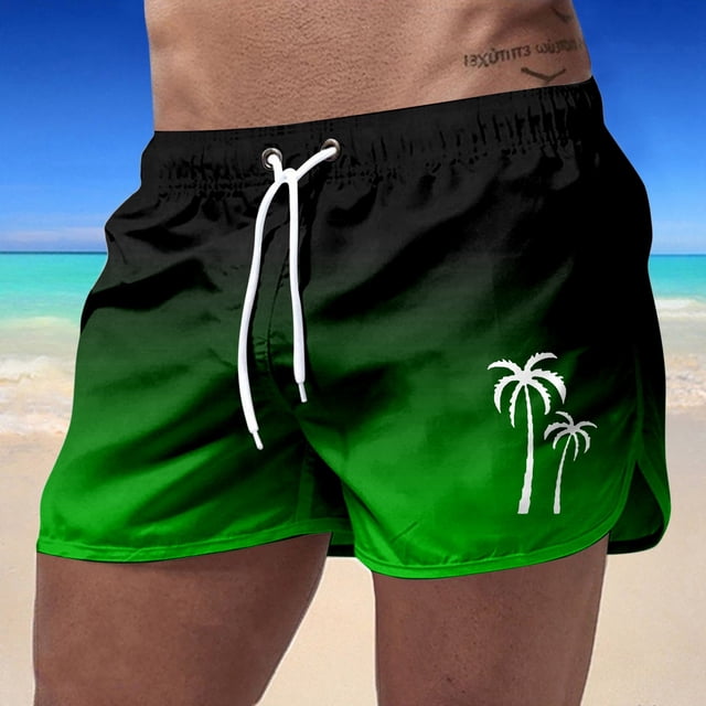 Short de Bain Homme / Été Sportif Plage Décontracté Voyage Polyester Dégradé Imprimé