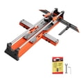 thumbnail image 1 of VEVOR 39.4-Inch Manual Tile Cutter, Upgraded Sliding Head Cutting Tool with Spring-Loaded Base, Angle Fence, Tungsten Carbide Cutting Wheel, Alignment Guide, for DIY Pros, Ceramic, Floor, Wall Tiles, 1 of 9