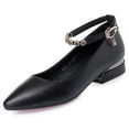 thumbnail image 1 of Chaussures de Mariée à Talon Bloc Légères pour Femmes, Talon Épais de Travail, Mode, Bride à la Cheville, 1 of 5