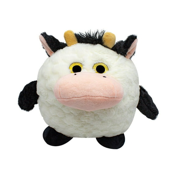 Vaca De Peluche Con Sonido Animal En Bolita Importadora La Merced Tela Suave Hipoalergénica