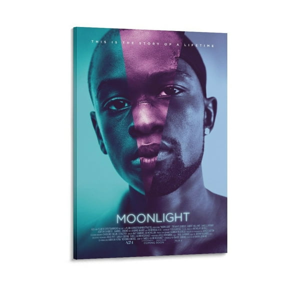 Moonlight Classic Movie Poster Canvas Poster Wall Art Picture Prints Hanging Photo Gift Decor Home Posters Artworks 16x24inch(40x60cm)