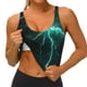 thumbnail image 3 of Balery Green Lightning Flash Sujetadores deportivos con espalda cruzada para mujer, acolchados, sin costuras, de alto impacto, ideales para yoga, gimnasio, entrenamiento y fitness.-, 3 of 7