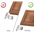 thumbnail image 4 of Y&Y Decor Lot of 25 Pairs (50pcs) Self Closing OVERLAY Flush Cabinet Hinges - Black, 4 of 5