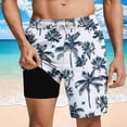 thumbnail image 2 of Guluxicc Mens Swimming Trunks with Compression Mesh Liner 2 in 1 Quick-Dry Swim Shorts with Pockets Summer Board Shorts, 2 of 6