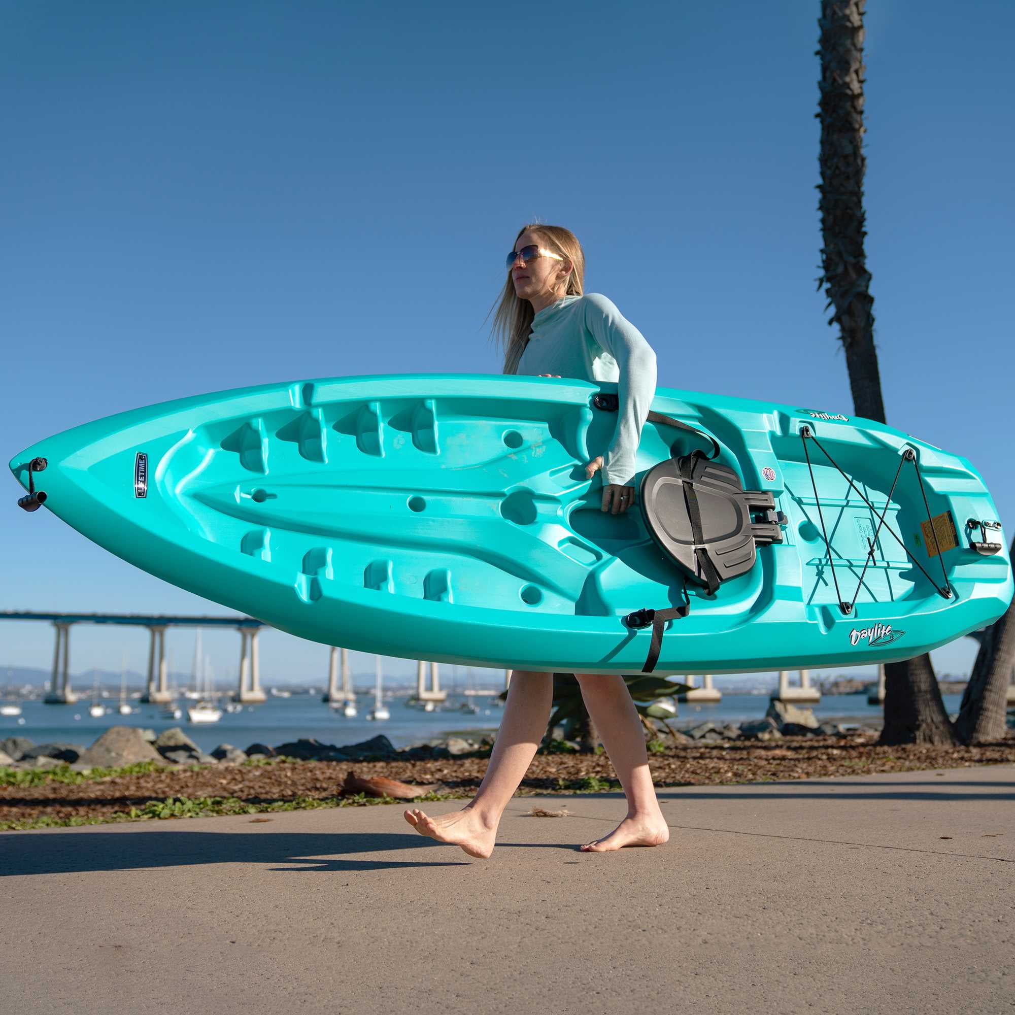 Lifetime Daylite 8 ft Sit-On-Top Kayak with Paddles, Aqua (90811)