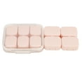thumbnail image 1 of Estuche de medicamentos diario con caja de almacenamiento, organizador portátil de viaje de PP, para cápsulas, aceite de pescado, vitaminas y suplementos, color rosa, 10 unidades, 1 of 14
