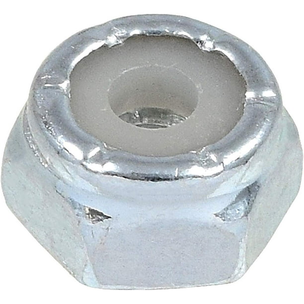 Tuerca de bloqueo con inserto de nylon Nut Hillman 180132 6-32, paquete de 100