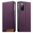 thumbnail image 1 of Funda Tipo Cartera de Cuero Sintético para Samsung Galaxy S20 FE Bloqueo RFID, con Ranuras para Tarjetas y Bolsillo para Efectivo, Cierre Magnético Fuerte Morado, 1 of 6