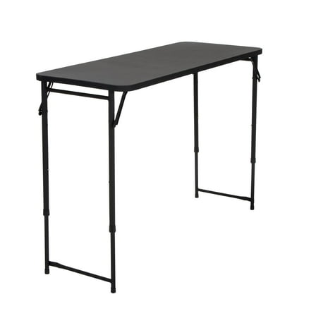 20" x 48" Adjustable Height PVC Top Table, Black
