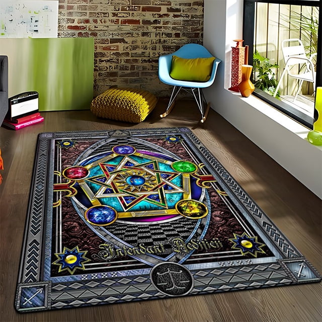 Alfombra con patrón estampado Illuminati, alfombra para jugar al bebé, alfombra para sala de estar, decoración de Fitness, tapiz para mascotas60x90cm (23x35 pulgadas)60x90cm (23x35 pulgadas) zhangmengya unisex