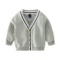 thumbnail image 1 of Beautyzll Cardigan Garçon 2-7 Ans pour Enfants Tout-Petits en Coton Tricoté Col en V Vêtement Extérieur Bébé Décontracté Veste en Tricot, 1 of 9