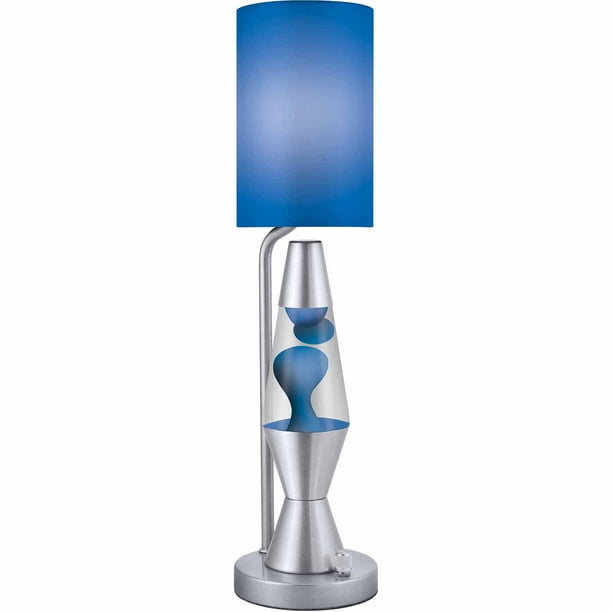 Lava Lite 19" Lava Plus Lamp, Blue/Silver