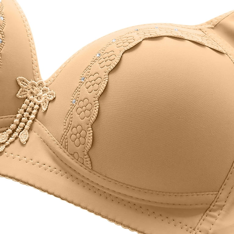 Mrat Clearance Bras for Women Push up Small Breast Front Closure Bras Front  Closure Bras Ribbed Bralettes for Women Small Breast Bras No Underwire  Comfortable Lace Bra Beige 4XL 