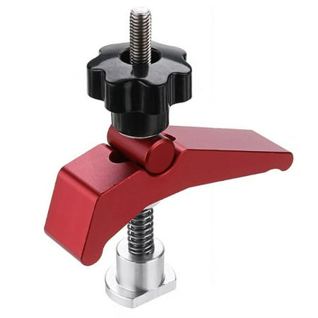 

OWSOO Aluminum Alloy Quick Acting Hold Down Clamp T-slot T-track Clamp Set Woodworking Tools