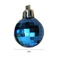thumbnail image 5 of Yoone 12Pcs 3cm Christmas Tree Color Ball Shatterproof Multi-styles Electroplating Bright Color High Gloss Festival Prop Mini Xmas Party Decor Hanging Mirror Pumpkin Ball Pendant Party Supplies, 5 of 7