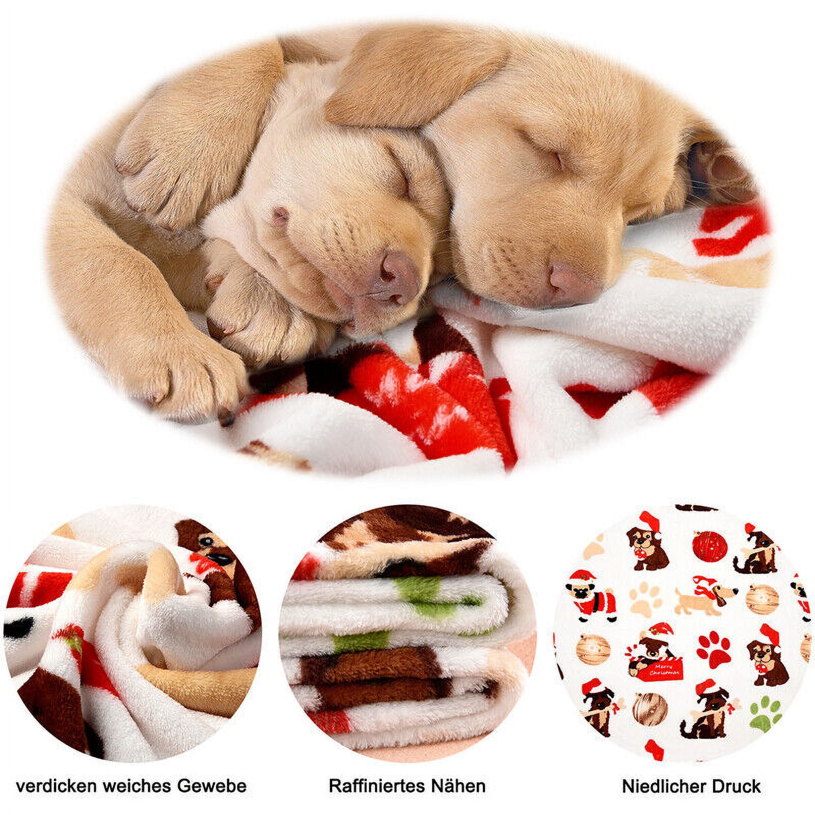 flannel dog blanket winter warm and comfortable pet bed sheet mat cartoon  cute cat and dog sleeping blanket pet supplies