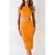thumbnail image 2 of Vestido PRETTYGARDEN de Verano Midi Ajustado con Corte en Amarillo Talla M, 2 of 5
