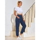 thumbnail image 3 of Qarigey Pantalones deportivos de algodón con bolsillos elásticos para mujer, pantalones deportivos de longitud completa, cómodos, para mujer, Prendas para la parte inferior del cuerpo 2XL Qarigey AP012665-02, 3 of 6