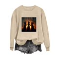 thumbnail image 6 of Jsaierl Halloween Sweatshirts for Women Cute Witch Graphic Pullovers Vintage Classic Crewneck Long Sleeve Sweater Tops Halloween Party Supplies, Sizes S-2XL, 6 of 7