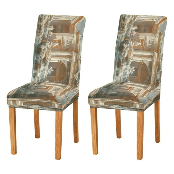 BZSMCE Chairs Slipcovers Dining Chair Covers The Majestic Fountain Creative Pattern