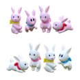 thumbnail image 1 of 8 Pcs Mini Rabbits Miniature Ornament Kits for Moss Outdoor Micro Landscape DIY Fairy Garden House Terrarium Kit Plant Decoration(4 Pcs Pink Rabbits + 4 Pcs White Rabbits), 1 of 9
