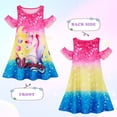 thumbnail image 7 of Benylion Girls Unicorn Dresses Rainbow Summer Sundress Princess Costume Birthday Party Cosplay Outfit for 5-6 Years, 7 of 7