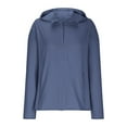 thumbnail image 5 of UngA Women's Athletic Jacket Sunproof Hooded Long Sleeve Shirts Zip up Hiking Lightweight Jackets with Pockets Navy,XS, 5 of 7