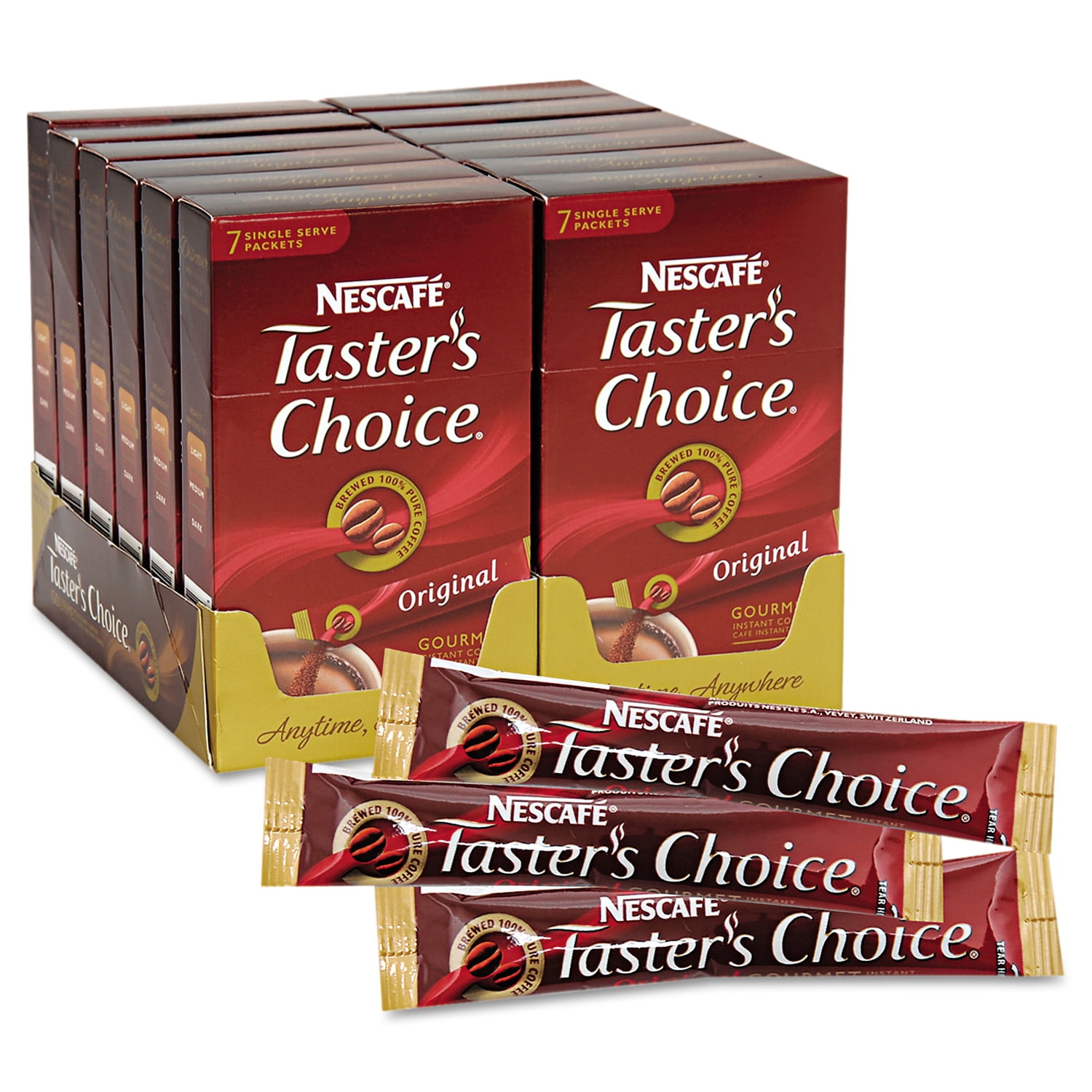 NESCAFE Taster's Choice House Blend Instant Coffee, 0.07 oz, 7 count