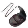 thumbnail image 1 of Wisewang Leather Cover Vintage Classic Pocketed Watch Box Watch Box Chain Chain Watch Storage Holder Bag brown+red 1Set, 1 of 6