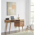 thumbnail image 2 of Mod-Arte Modern Wood Honeycomb Office Desk with Storage in Natural, 2 of 13