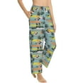 thumbnail image 6 of Salouo Hawaiian Style Print Women's Pajama Pants Casual Loose Sweatpants PJs Flowy Pants Drawstring Palazzo for Women Wide Leg Pants Lounge Pajama -XX-Large, 6 of 8