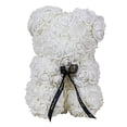 thumbnail image 1 of Adorno De Oso Casero Flores preservadas de oso rosa artificial para regalo de cumpleaños de San Valentín (blanco), 1 of 4