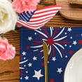 thumbnail image 4 of Sm:)e Firework 4th of July Placemats Set of 4,12 x 18 Inch, Durable and Easy Cleaning Perfect for Independence Day Celebration and Family Gathering,Blue, 4 of 7