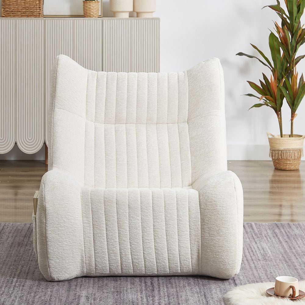 YINGYING Bean Bag Chair for Adults  - Oversized Comfy Beanbag with Armrests Lounge Lazy Floor Sofa Accent Chair for Living Room, Bedroom
